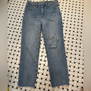 Madewell Blue Straight Leg Jeans